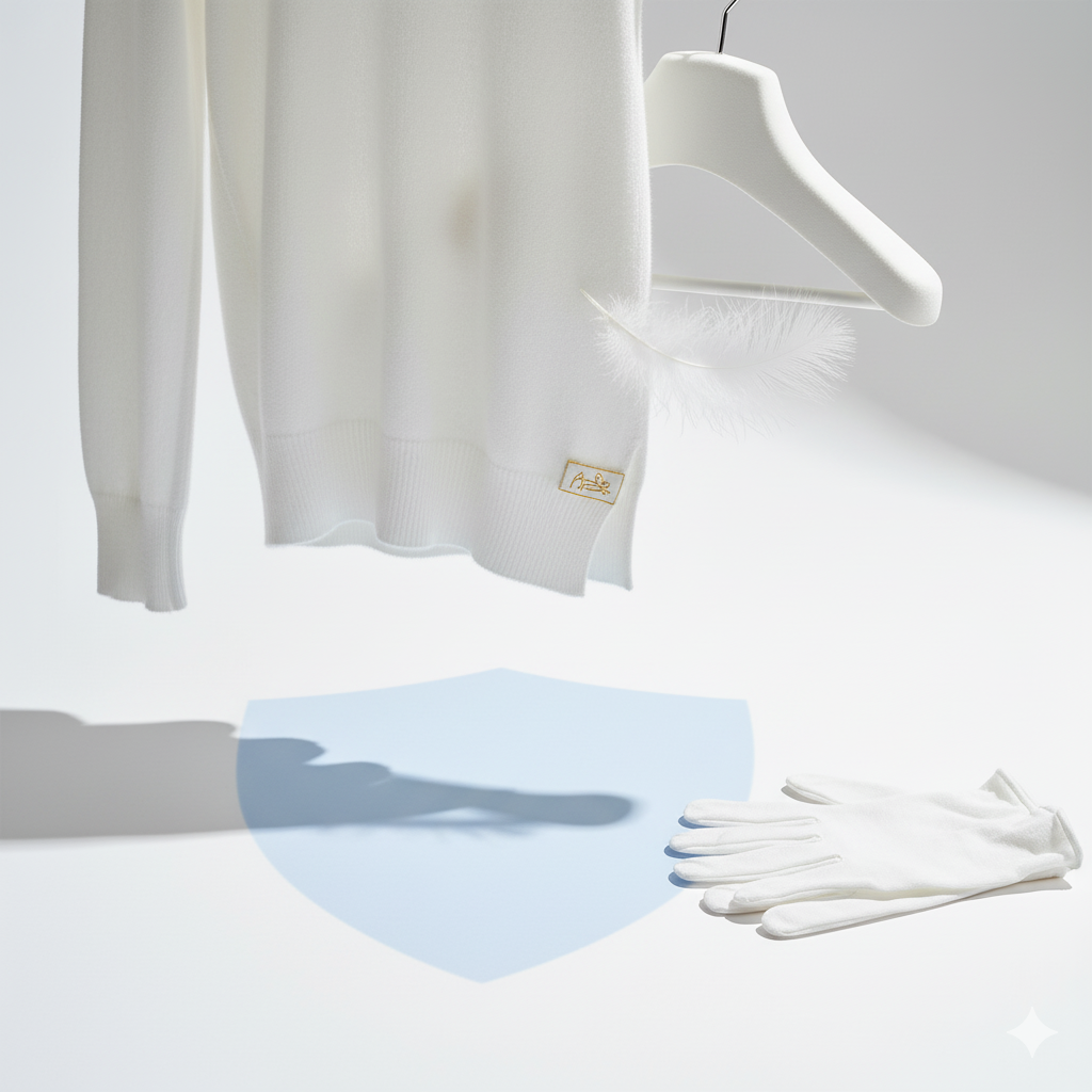 Sensitive garment treatment with protective handling