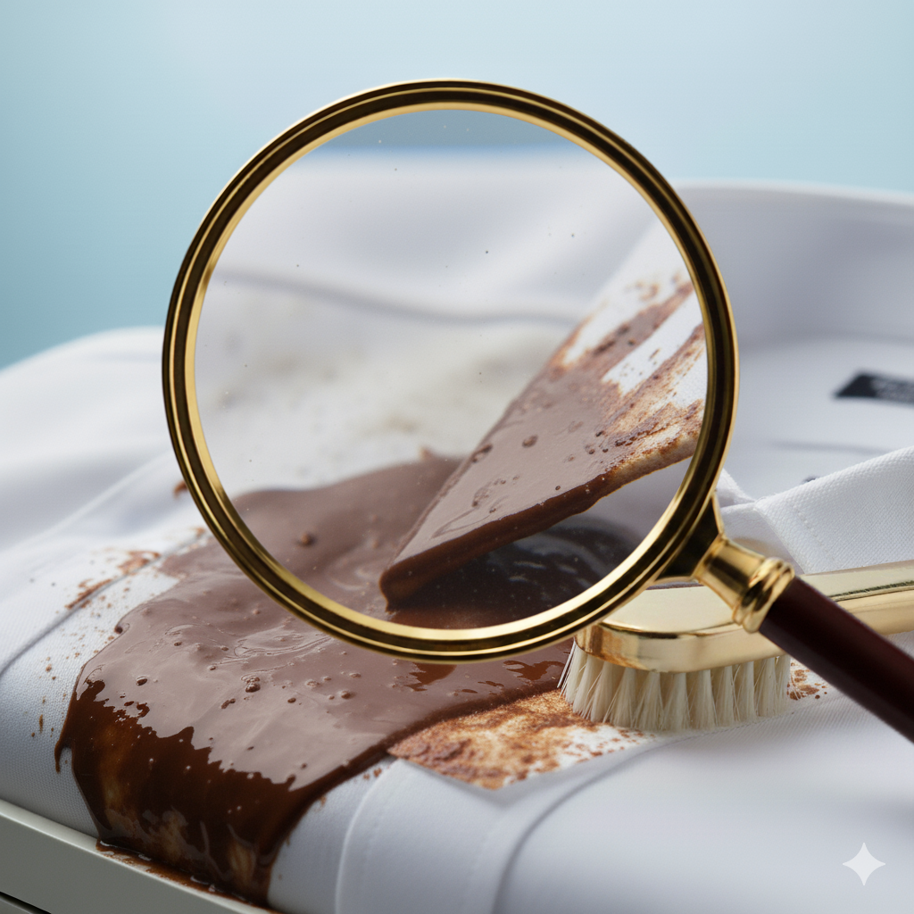 Pre-treat stains with safe removers