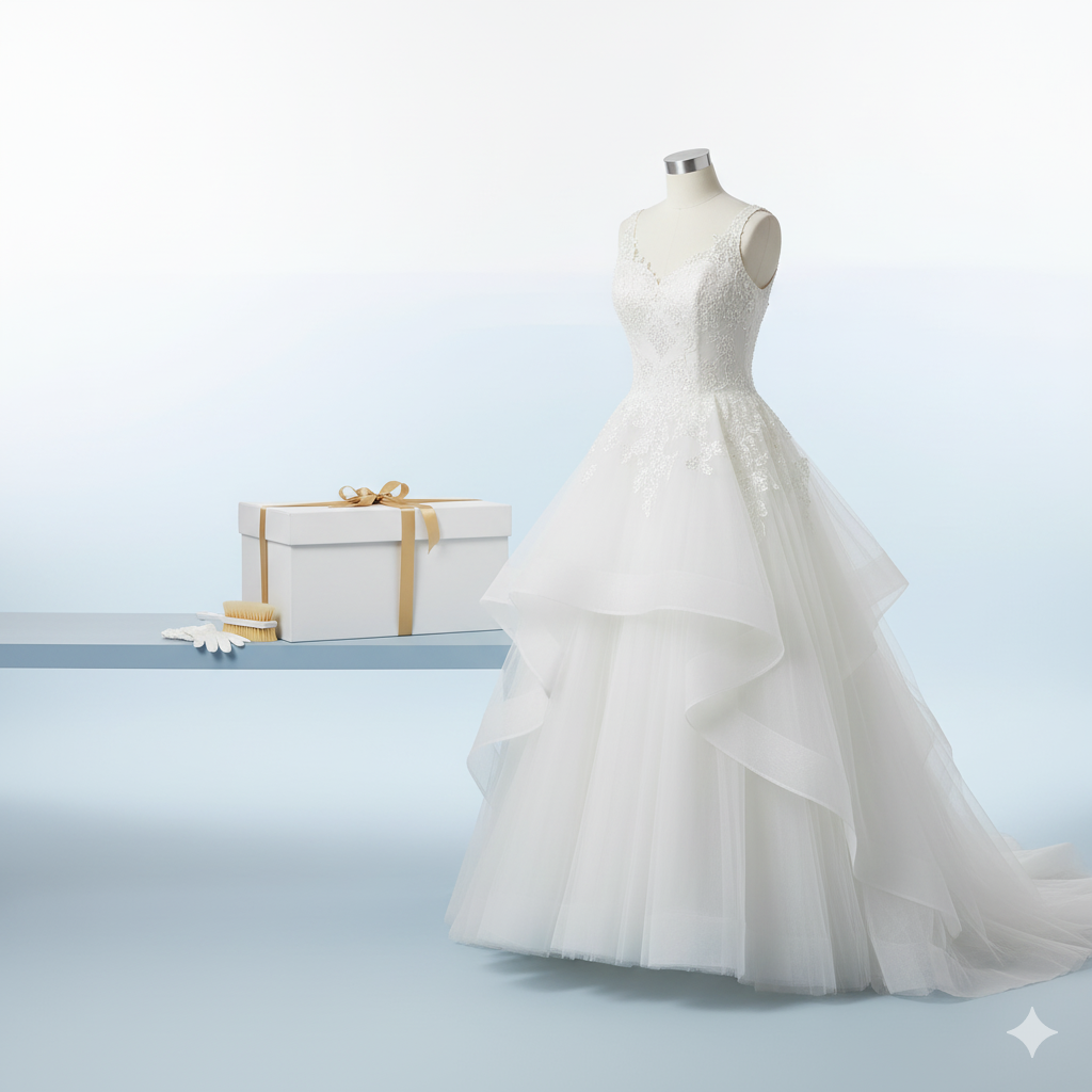 Wedding dress cleaning and preservation