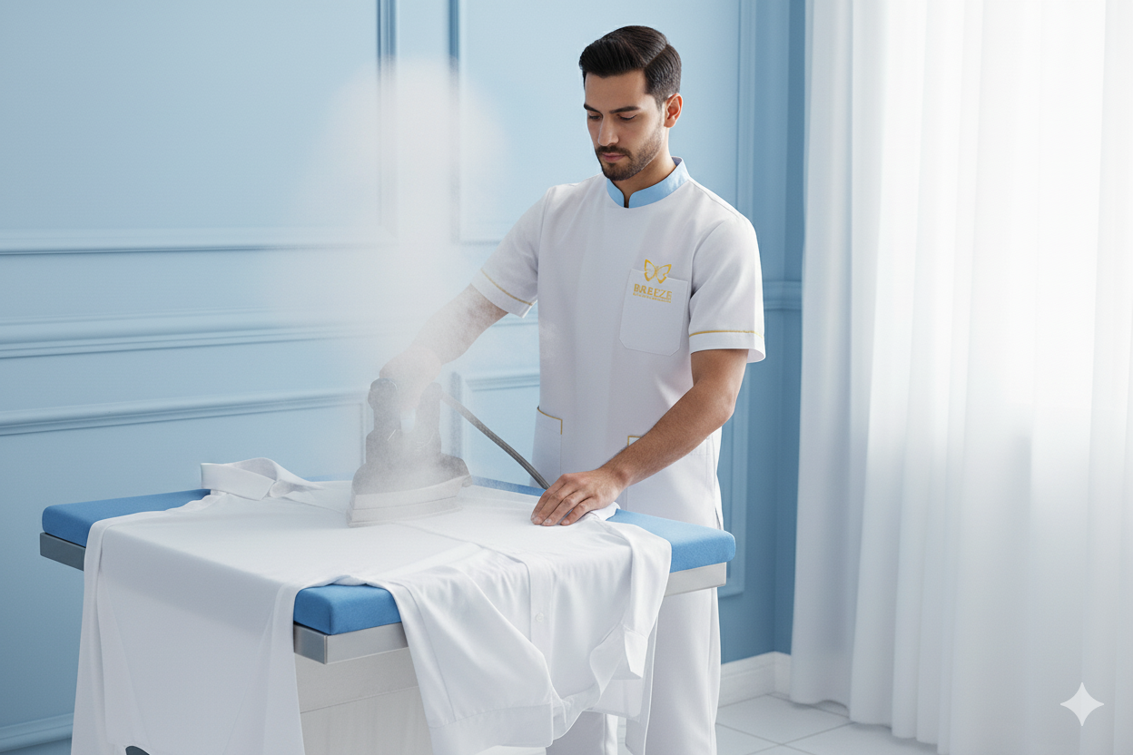 Steam press for smooth finish