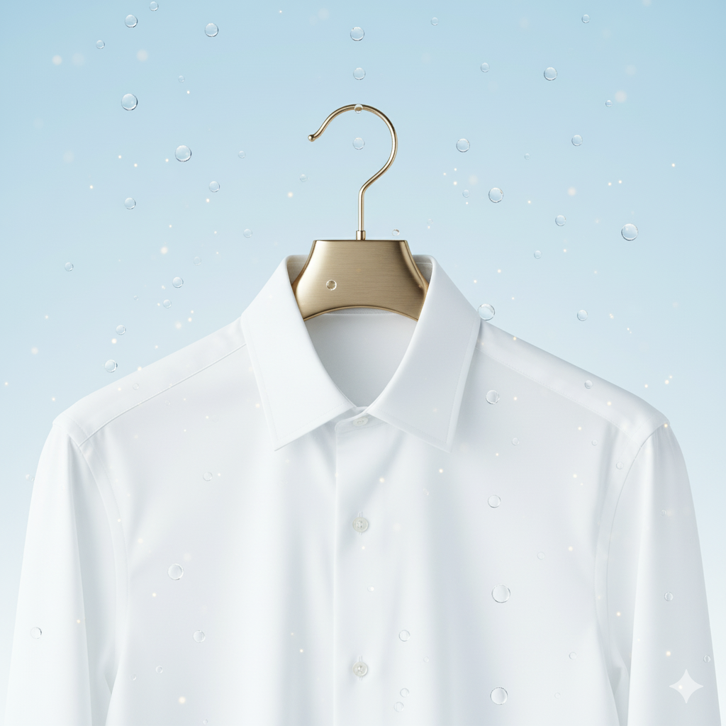 Dry & water cleaning: hanger and water droplet